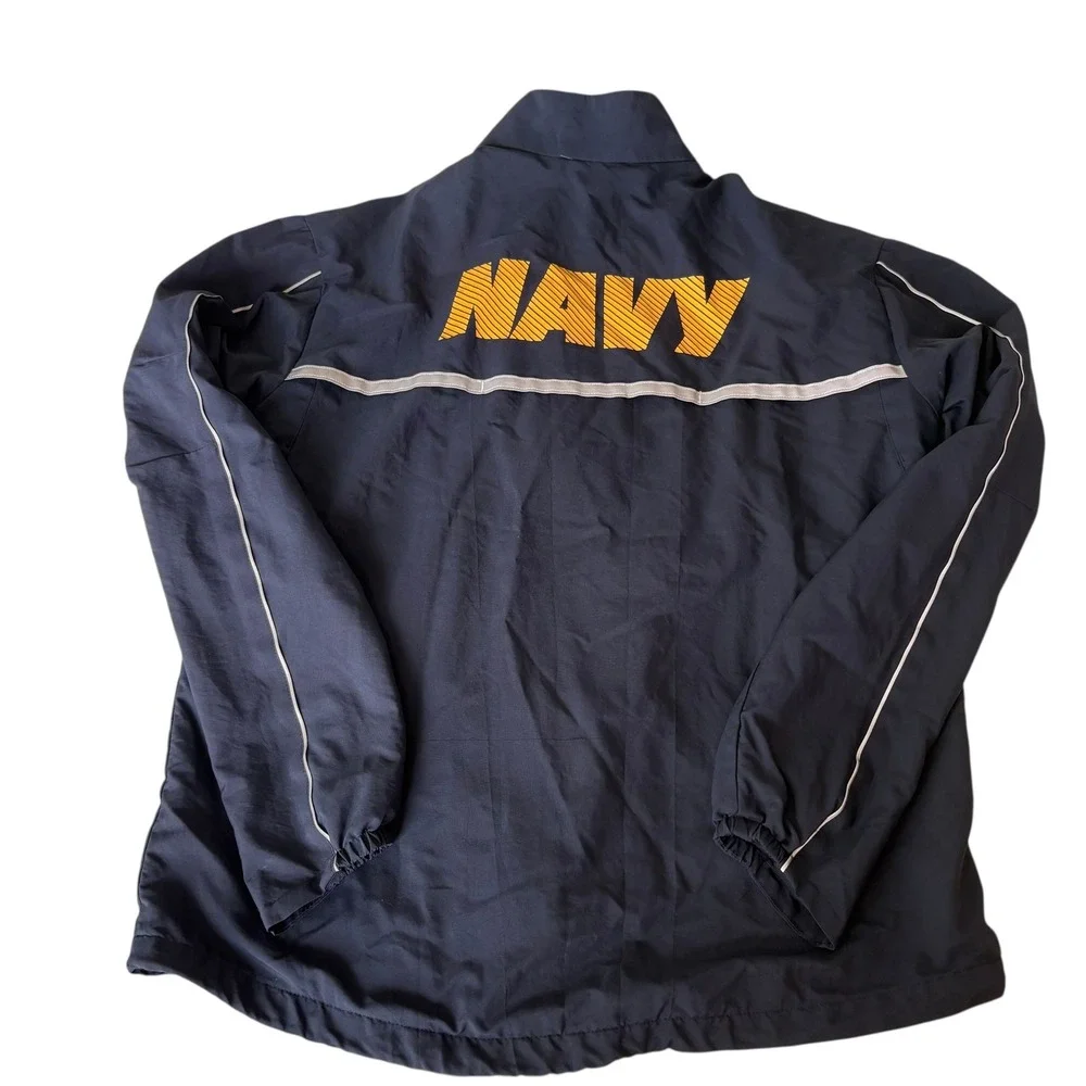 Navy Jacket Windbreaker Full Zip Lightweight Mens‎ Small Military